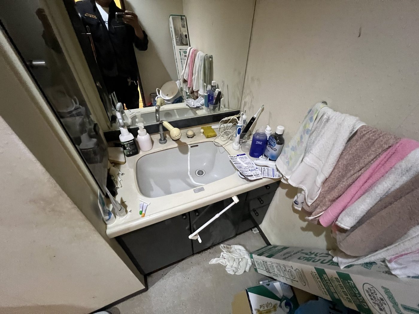 工事前・洗面